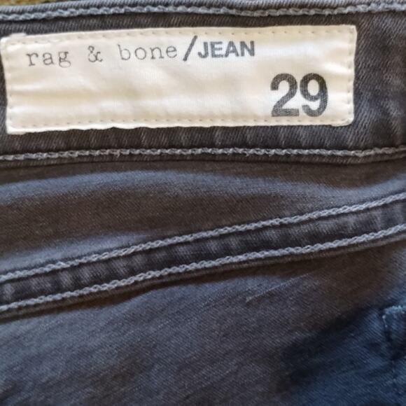 rag & bone Zipper Tech Moto Skinny Ankle Dark Gray Seattle Jeans 29 - Picture 9 of 16